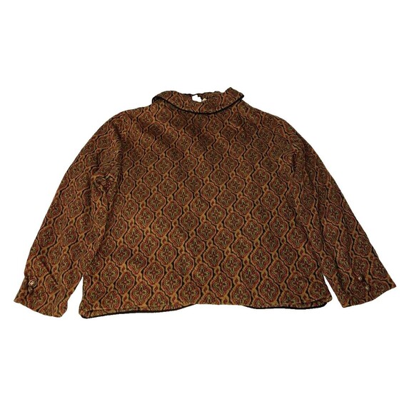 Vintage Fischer Fashion Womens Blazer Short Brown Floral Pattern Size 18 - Picture 4 of 10